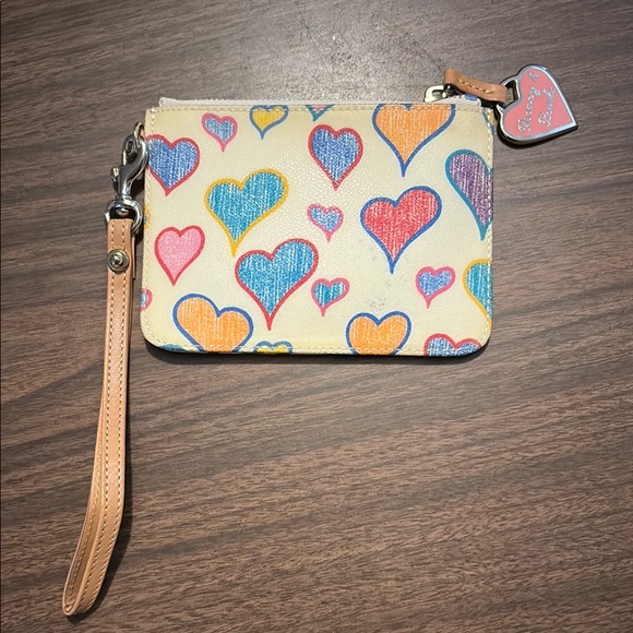 Dooney & Bourke Handbags - NEW Dooney & Bourke Vintage Rainbow Zipper Multicolor Wristlet NWOT